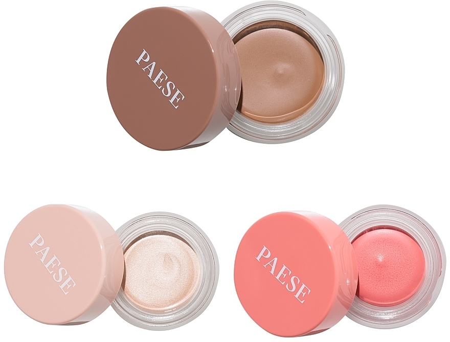 Набір - Paese Kiss My Cheeks (Warm) (blush/ 4g + bronzer/12g + highlighter/4g) — фото N3