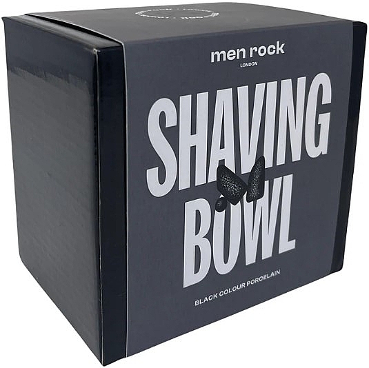 Фарфоровая чаша для бритья, черная - Men Rock Porcelain Shaving Bowl Black  — фото N4