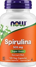 Природная добавка "Спирулина" 500 мг в капсулах - Now Foods Natural Spirulina Veg Capsules — фото N1