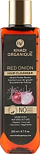 Натуральний аюрведичний безсульфатний шампунь для зміцнення й росту волосся "Червона цибуля" - Khadi Organique Red Onion Hair Cleanser — фото N2