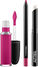 Парфумерія, косметика M.A.C. Look In A Box Call Me Love Kit (lip/primer/1.7g + lipcolour/5ml + lip/pencil/1.2g) - Набір