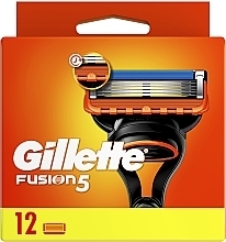 Сменные кассеты для бритья, 12 шт. - Gillette Fusion — фото N2