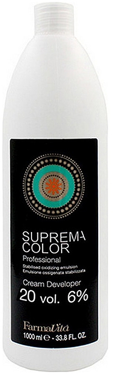 Окислитель 6% - Farmavita Suprema Color Cream Developer 20 vol — фото N1