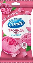 Духи, Парфюмерия, косметика Влажные салфетки "Роза", 15шт - Smile Ukraine