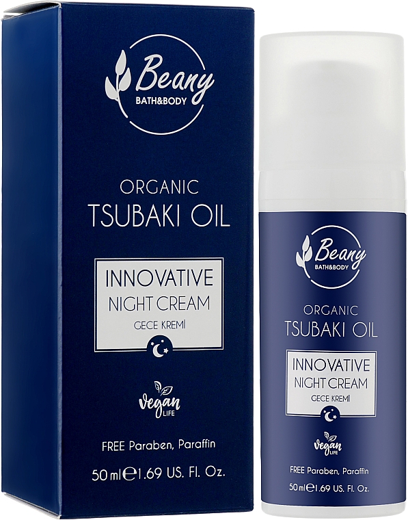 Ночной крем для лица с маслом японской камелии - Beany Tsubaki Oil Innovative Night Cream — фото N2