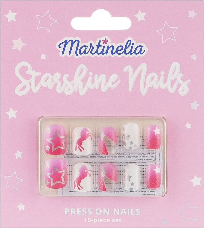 Накладні нігті для дітей - Martinelia Starshine Unicorn Press-On Nail Set — фото N1