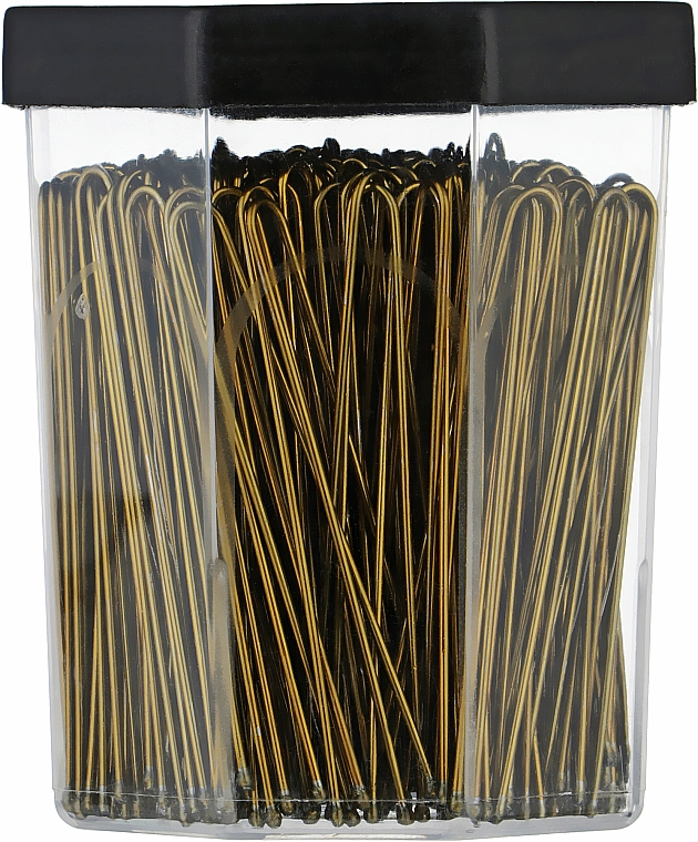 Шпильки, прямі, золоті - Lussoni Hair Pins 6.5 cm — фото N1