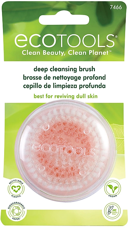 Очищувальна щітка для обличчя, рожева - EcoTools Compact Deep Cleansing Facial Brush — фото N3