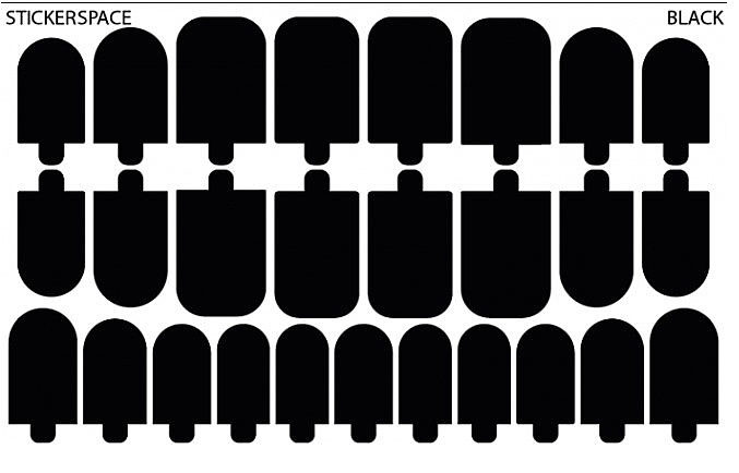 Дизайнерські наклейки для нігтів "Black mani" - StickersSpace — фото N1