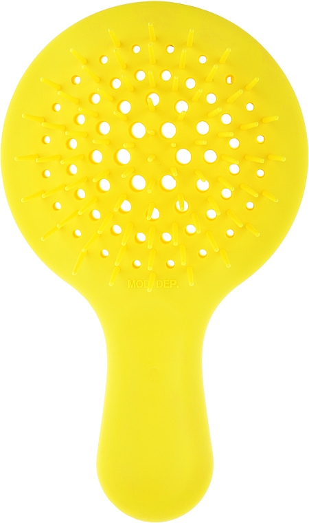 Расческа для волос, жёлтая - Janeke Superbrush Mini Silicon Line — фото N1