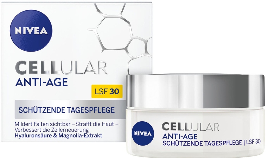 Дневной антивозрастной крем для лица - NIVEA Cellular Anti-Age Zellerneuerung Schutz Tagespflege LSF 30 — фото N1