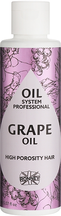 Олія для високопористого волосся з олією винограду - Ronney Professional Oil System High Porosity Hair Grape Oil — фото N1
