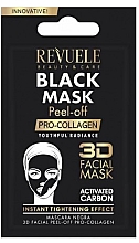 Парфумерія, косметика Чорна маска для обличчя "Проколаген" - Revuele Black Mask Peel Off Pro-Collagen (пробник)