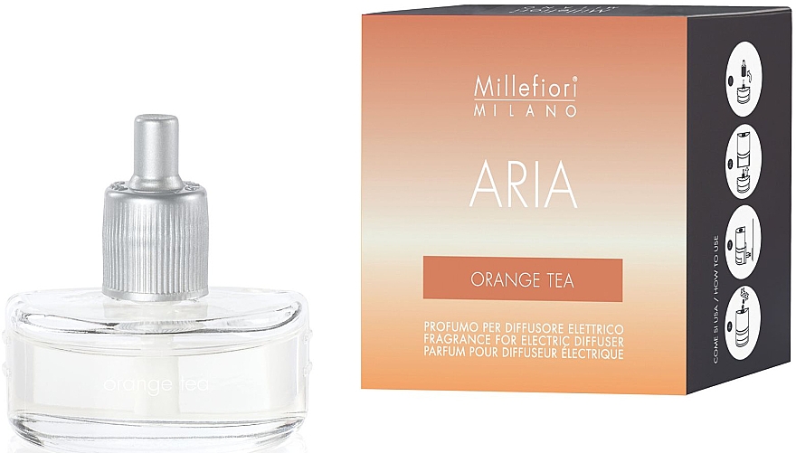 Наполнение для освежителя воздуха - Millefiori Milano Aria Orange Tea Refill (сменный блок) — фото N1