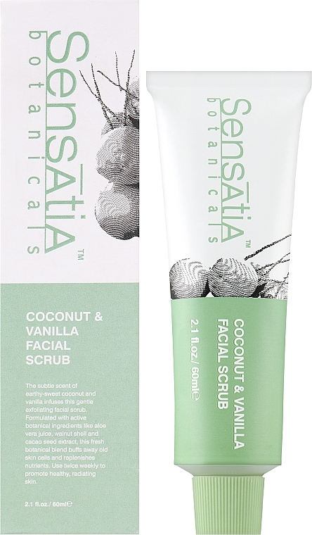 Скраб для лица "Кокос и ваниль" - Sensatia Botanicals Coconut & Vanilla Facial Scrub — фото N2