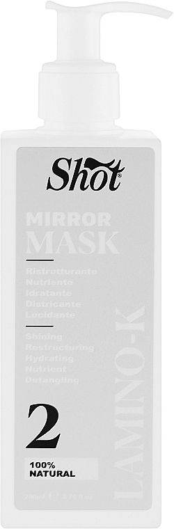 Маска-реконструктор для волос - Shot Lamino-K Mirror Mask — фото N1