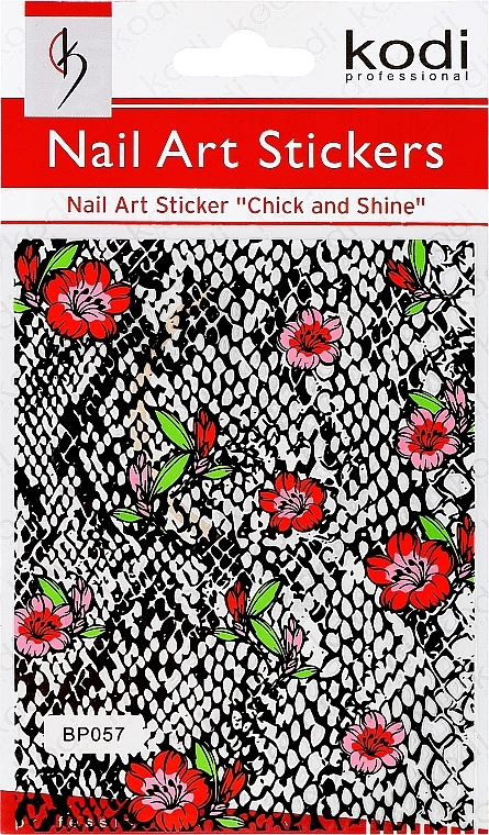 Наклейка для дизайна ногтей - Kodi Professional Nail Art Stickers BP057 — фото N1