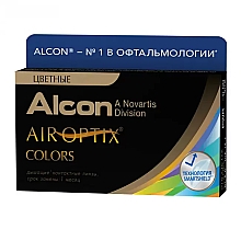 Цветные контактные линзы, 2 шт., grey hazel - Alcon Air Optix Colors — фото N1