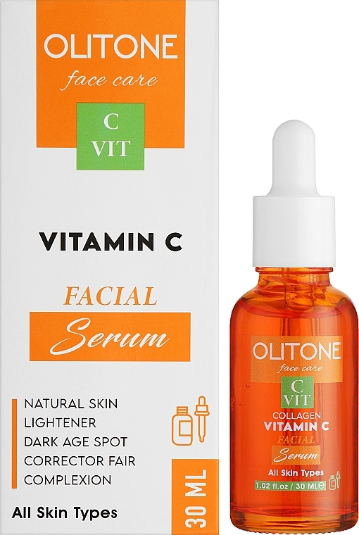 Осветляющая и омолаживающая сыворотка для лица, с витамином С - Olitone Face Serum — фото N2
