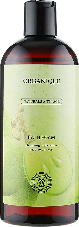 Антивозрастная пена для ванны "Рис и пантенол" - Organique Naturals Anti-Age Bath Foam — фото N1
