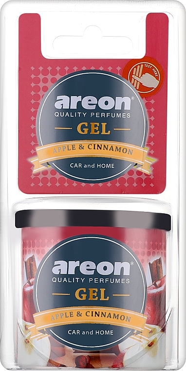Ароматизированный гель для воздуха "Яблоко и корица" - Areon Gel Can Blister Apple & Cinnamon — фото N1