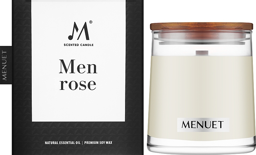 Ароматическая свеча "Men Rose" - Menuet Scented Candle — фото N2