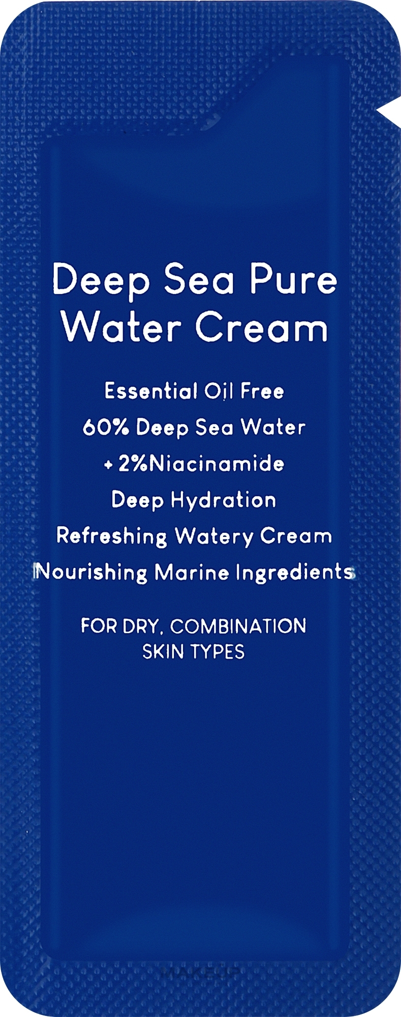 Зволожувальний крем з морською водою - Purito Deep Sea Pure Water Cream (пробник) — фото 1ml