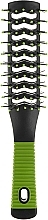 Парфумерія, косметика Щітка десятирядна тунельна двостороння, чорно-зелена, 600024 - Tico Professional