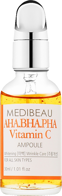 Обновляющая ампульная сыворотка с AHA кислотами и c витамином С - Medibeau AHA.BHA.PHA and Vitamin C Ampoule 