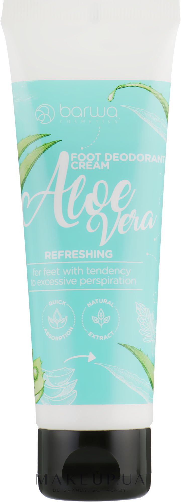 Освежающий крем для ног с экстрактом алоэ - Barwa Balnea Refreshing Foot Deodorant Cream With Aloe Vera — фото 75ml