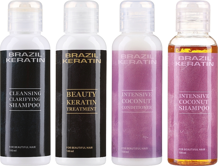 Набор - Brazil Keratin Start Beauty (treatment/100ml + sh/2x100ml + cond/100ml) — фото N2