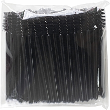Одноразовые щеточки для ресниц и бровей, черные - Ibra MakeUp — фото N1