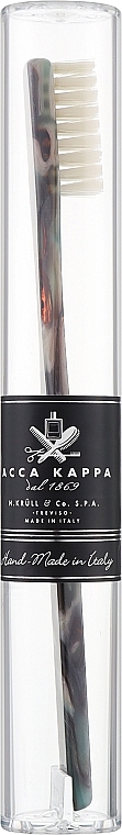 Зубна щітка - Acca Kappa Medium Nylon Toothbrush Havana & Green — фото N1