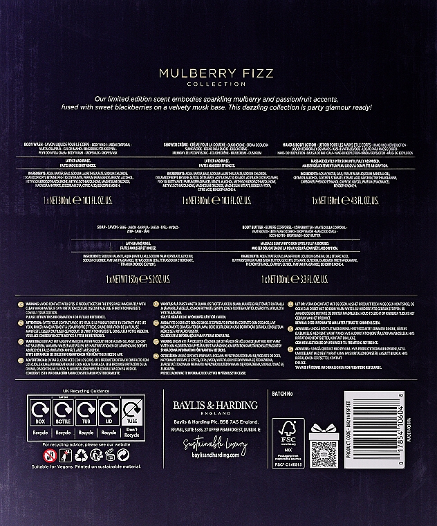 Набор, 5 продуктов - Baylis & Harding Mulberry Fizz — фото N7