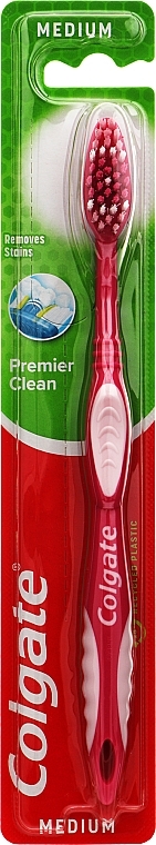 Зубная щетка "Премьер" средней жесткости №2, малиновая - Colgate Premier Medium Toothbrush — фото N1
