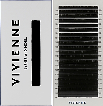 Накладные ресницы "Elite", черные, 20 линий (mix, 0.06, D, (7-16)) - Vivienne — фото N1
