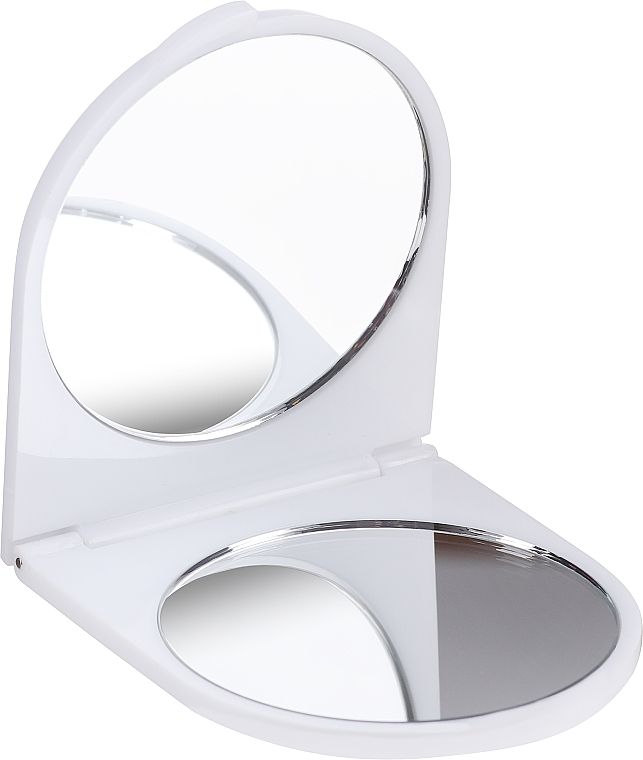 Косметическое карманное зеркальце 14х6 см, белое - Titania 