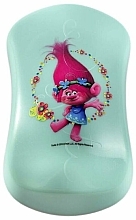 Щетка для волос, бирюзовая - Dessata Detangler Brush Trolls Poppy Flowers Turquoise — фото N1