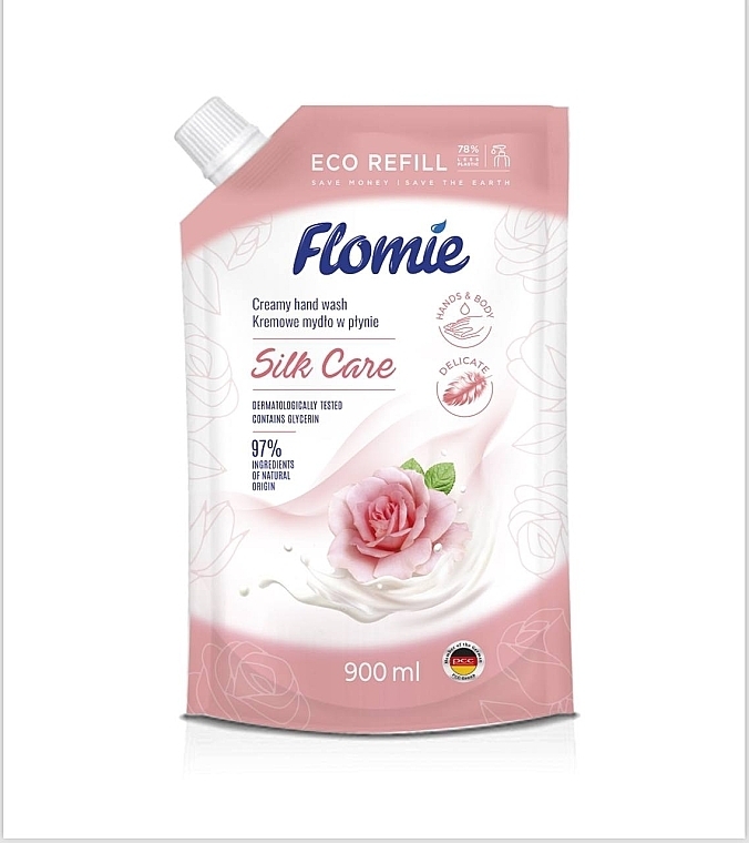 Рідке крем-мило - Flomie Delicate Silk Care Creamy Hand Wash (змінний блок)