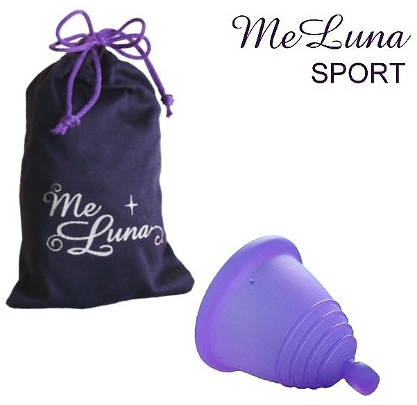 Менструальная чаша с шариком, размер S, темно-фиолетовая - MeLuna Sport Shorty Menstrual Cup Ball — фото N1