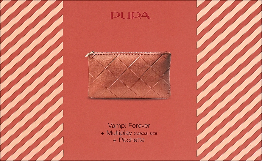 Набор для макияжа - Pupa Kit Vamp! Forever & Mini Multiplay (mascara/9ml + pencil/0.8g + bag) — фото N2