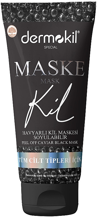 Маска-плівка для обличчя - Dermokil Peel Off Caviar Black Clay Mask — фото N1