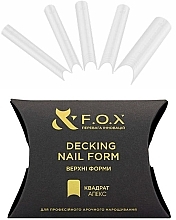 Парфумерія, косметика Верхні форми для моделювання, квадрат апекс - F.O.X Decking Nail Form