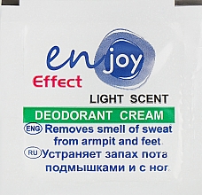 Духи, Парфюмерия, косметика Эко-крем-дезодорант - Enjoy & Joy Light Scent Deodorant Cream (пробник)