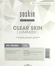 Духи, Парфюмерия, косметика Набор "Сияние кожи" - Soskin Clear Skin Peeling Luminizer (peel/gel/30ml + brush + cup)