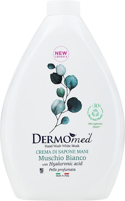 Крем-мыло жидкое "Белый мускус" - Dermomed Cream Soap White Musk (запасной блок) — фото N1