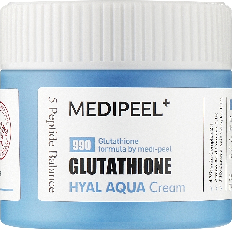 Зволожувальний крем для обличчя з глутатіоном - Medi-Peel Glutathione Hyal Aqua Cream — фото N1