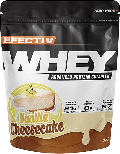 Сироватковий протеїн "Ванільний чизкейк" - Efectiv Nutrition Whey Protein Vanilla Cheesecake — фото N1