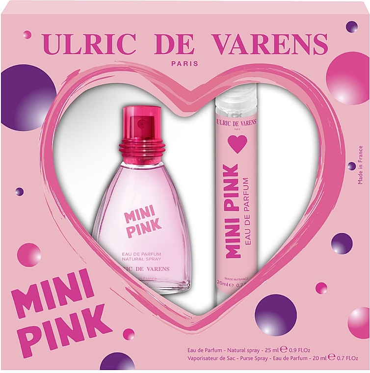 Ulric de Varens Mini Pink - Набор (edp/25ml + spray/20ml) — фото N1