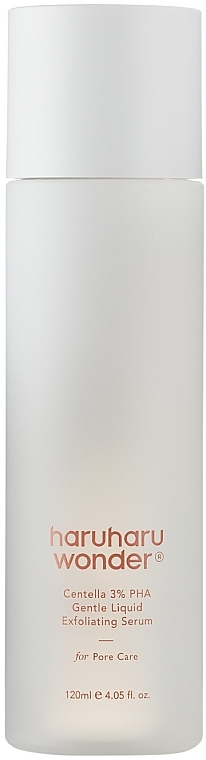 Жидкая отшелушивающая сыворотка с центеллой - Haruharu Wonder Centella 3% PHA Gentle Liquid Exfoliating Serum — фото N1
